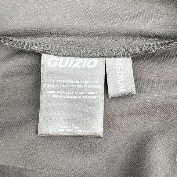 GUIZIO Dress Danielle Black Sz Med Cutout Tie Wrap Gown Backless - Picture 7 of 14